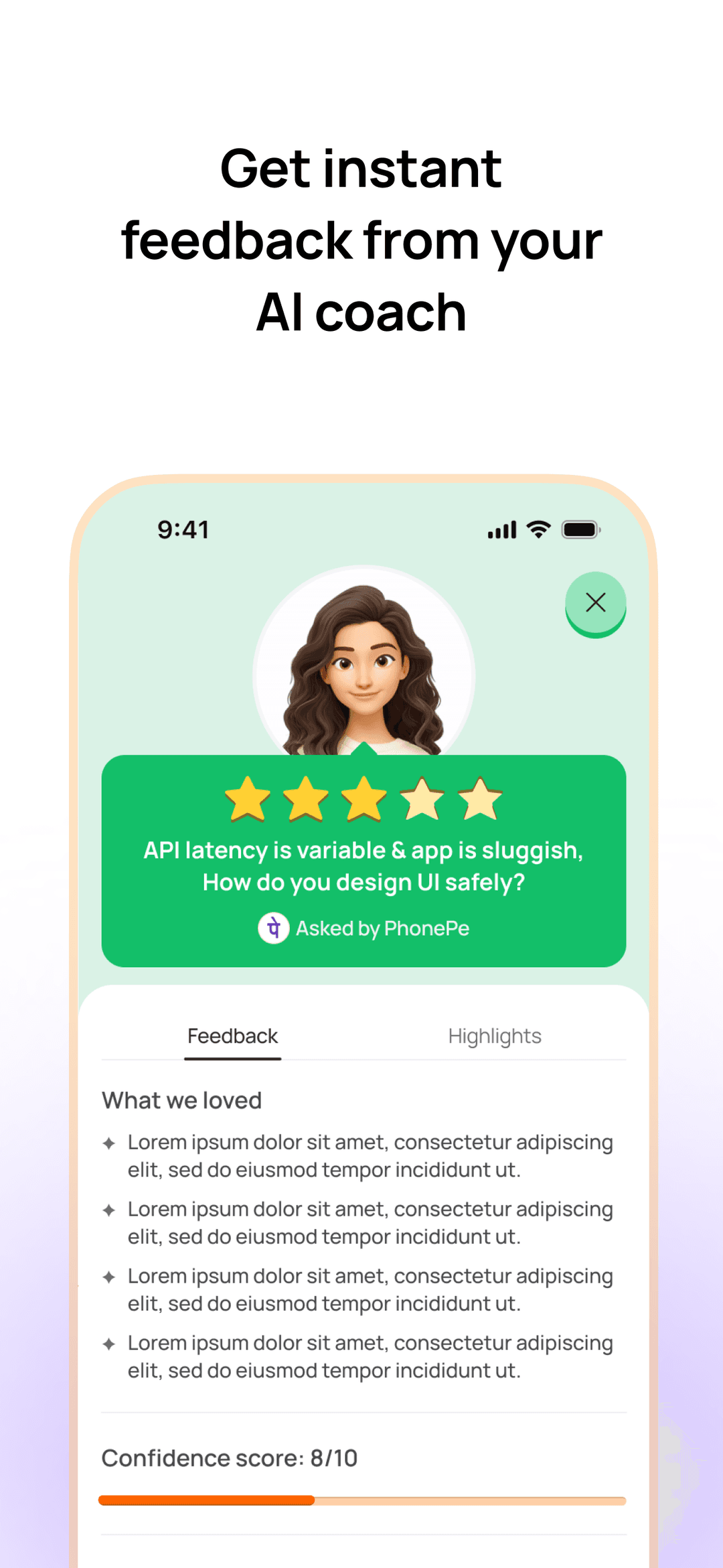 Get instant feedback